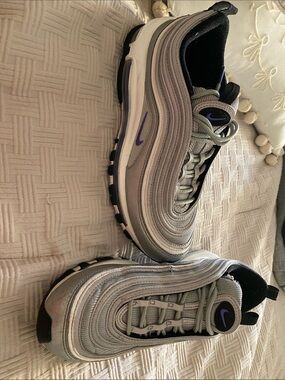 Nike Silver and Purple Air Max 97 Sneakers women’s size 8